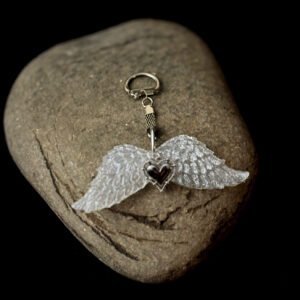 Resin Angel Wings Inclusion Keychain 03