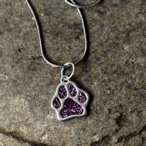 19MM Medium Dog Paw Memory Pendant Lavendar
